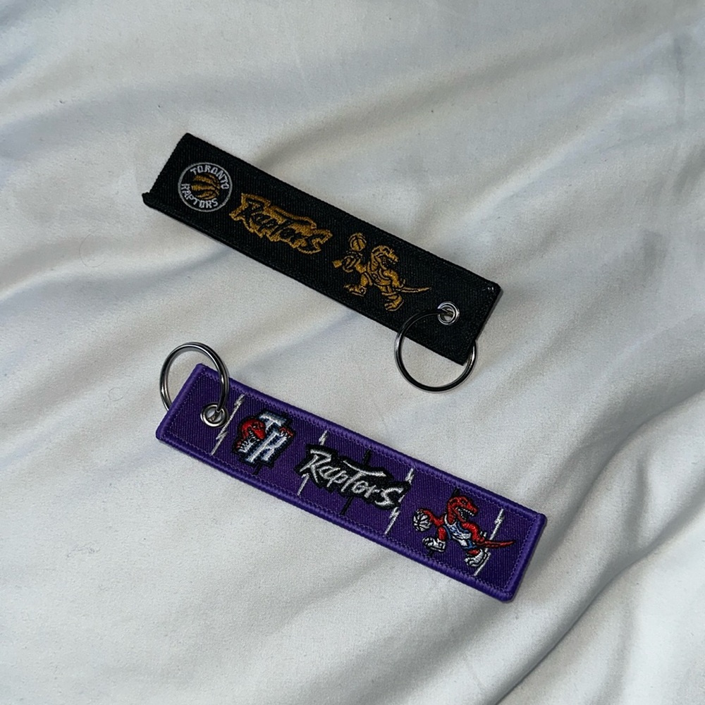 toronto raptors | 2pc key chain wrist lanyards